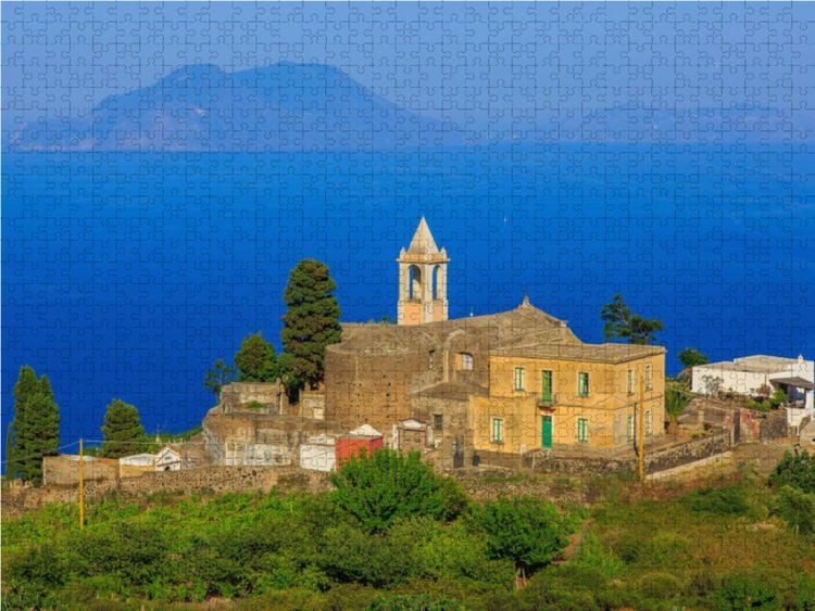 Produktbild: CALVENDO Puzzle Blick von Filicudi nach Salina | 1000 Teile Lege-Gr&ouml;&szlig;e 64x48cm Foto-Puzzle f&uuml;r gl&uuml;ckliche Stunden