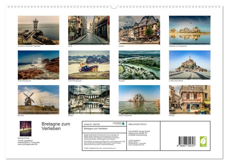 Produktbild: Bretagne zum Verlieben (hochwertiger Premium Wandkalender 2026 DIN A2 quer), Kunstdruck in Hochglanz