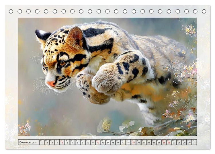 Produktbild: Nebelparder. Zuhause im dichten Regenwald (Tischkalender 2027 DIN A5 quer), CALVENDO Monatskalender