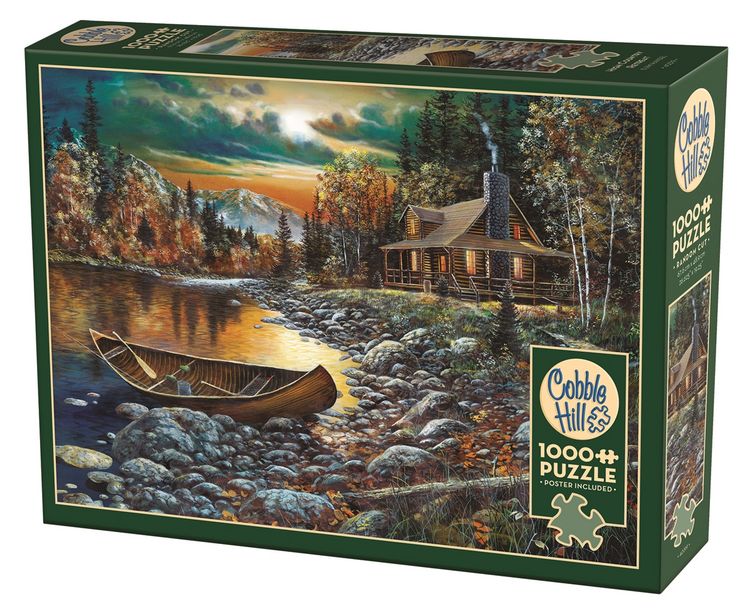 Produktbild: COBBLE HILL PUZZLES - Blockh&uuml;tte am See 1000 Teile
