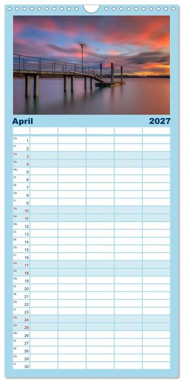 Produktbild: Familienplaner 2027 - Bodensee-Stimmungen mit 5 Spalten (Wandkalender, 21 x 45 cm) CALVENDO
