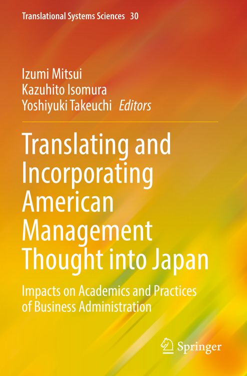 Produktbild: Translating and Incorporating American Management Thought into Japan