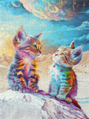 Produktbild: CALVENDO Puzzle Katzenwelt | 1000 Teile Lege-Gr&ouml;&szlig;e 64x48cm Foto-Puzzle f&uuml;r gl&uuml;ckliche Stunden