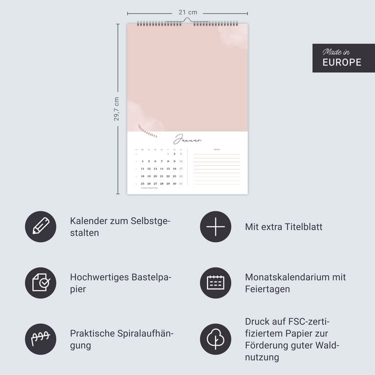 Produktbild: Kreativkalender Gl&uuml;cksmomente A4 2027