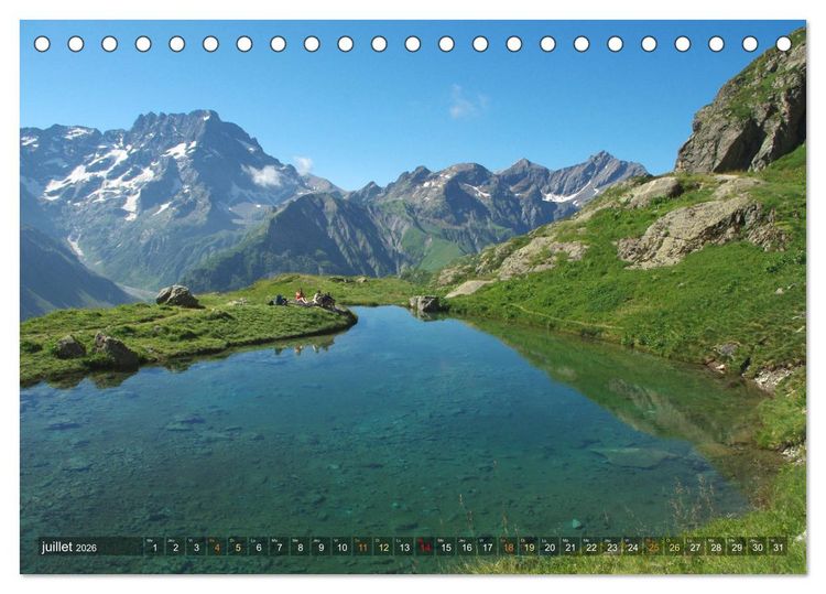 Produktbild: Le paradis des lacs de montagne (Calendrier de bureau 2026 DIN A5 vertical), CALVENDO calendrier mensuel