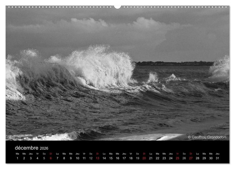 Produktbild: GRANDES MAR&Eacute;ES &Agrave; SAINT-MALO (Calendrier mural 2026 DIN A2 vertical) calendrier de bureau