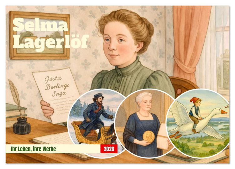 Produktbild: Selma Lagerl&ouml;f (Wandkalender 2026 DIN A4 quer), CALVENDO Monatskalender