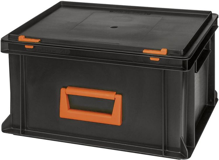 Produktbild: Alutec 139220110188 Kunststoffbox Magnus PC 20 (B x H x T) 400 x 233 x 300 mm Schwarz, Orange 1 St.