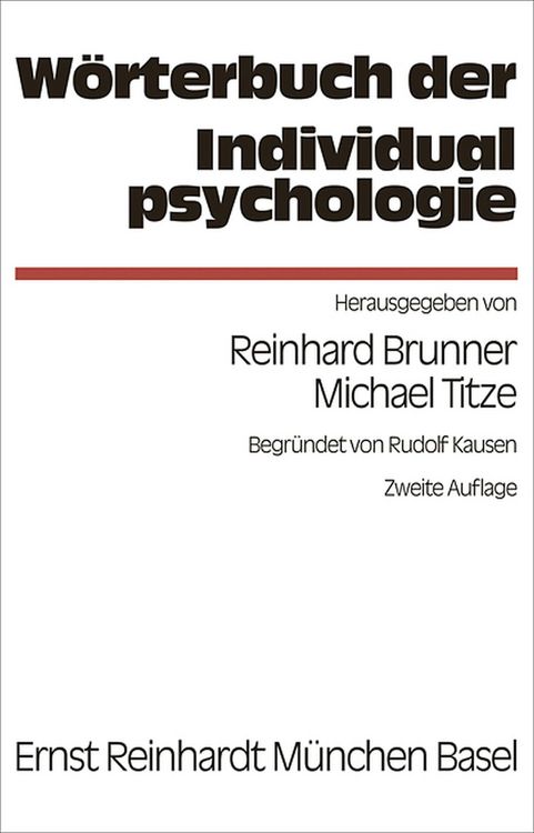 Produktbild: W&ouml;rterbuch der Individualpsychologie