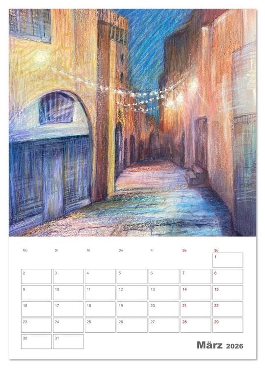 Produktbild: Anna Arndt Jahresimpressionen mit Planer (Wandkalender 2026 DIN A2 hoch), CALVENDO Monatskalender