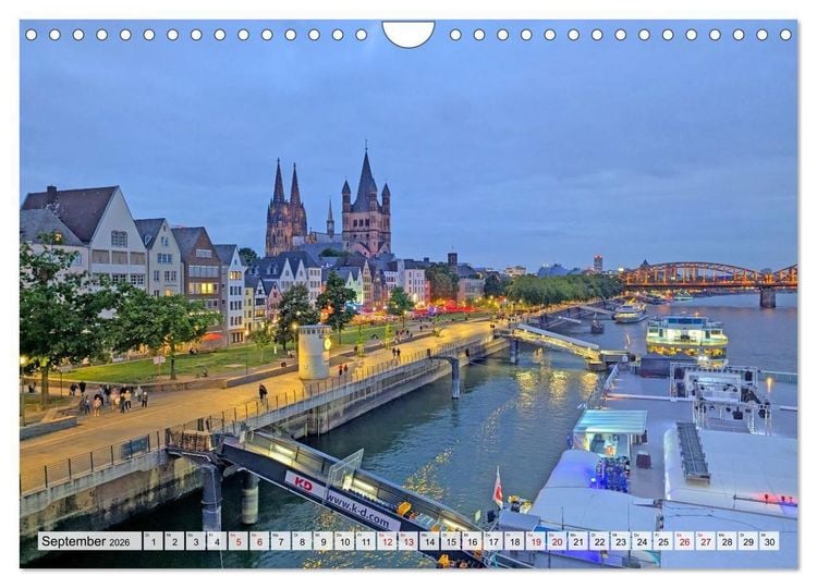 Produktbild: K&ouml;ln Perspektiven einer Stadt (Wandkalender 2026 DIN A4 quer), CALVENDO Monatskalender
