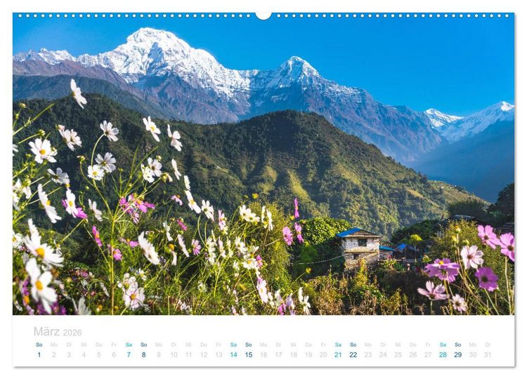 Produktbild: Abenteuer Himalaya - Fernwandern im Annapurna (Wandkalender 2026 DIN A2 quer), CALVENDO Monatskalender