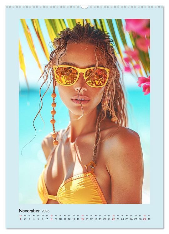 Produktbild: Sommer-Traum. Sch&ouml;ne M&auml;dchen am Meer (Wandkalender 2026 DIN A2 hoch), CALVENDO Monatskalender