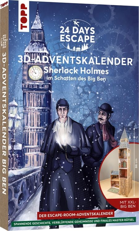 Produktbild: 24 DAYS ESCAPE 3D-Adventskalender &ndash; Sherlock Holmes im Schatten des Big Ben