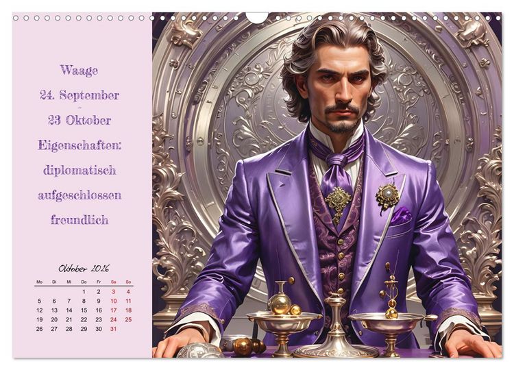 Produktbild: Stellarische M&auml;nnlichkeit (Wandkalender 2026 DIN A3 quer), CALVENDO Monatskalender