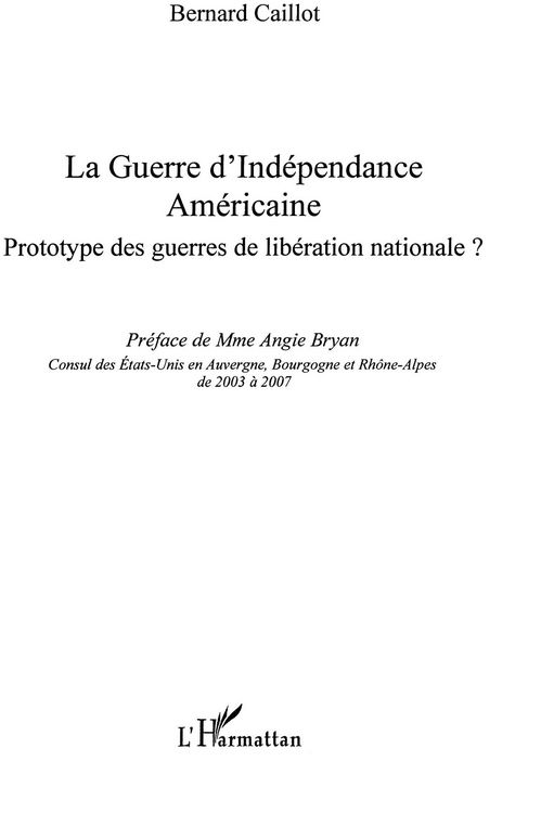 Produktbild: La Guerre d'Independance americaine