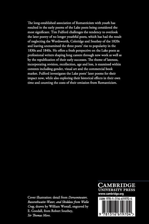 Produktbild: The Late Poetry of the Lake Poets