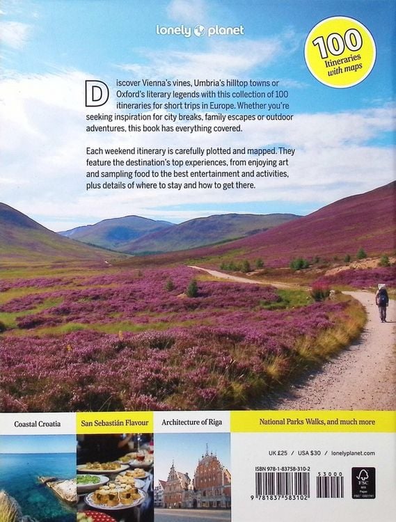 Produktbild: Lonely Planet 100 Weekends in Europe