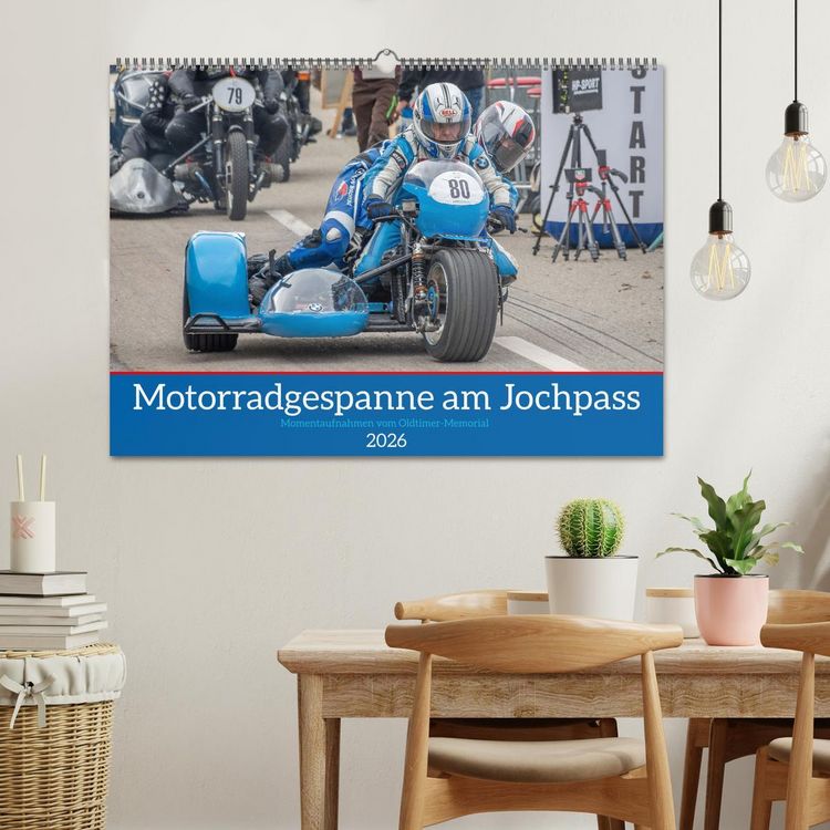 Produktbild: Motorradgespanne am Jochpass (Wandkalender 2026 DIN A2 quer), CALVENDO Monatskalender