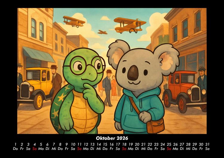 Produktbild: Taz & Kiki - Eine Reise durch die Zeit 2026 Fotokalender DIN A3