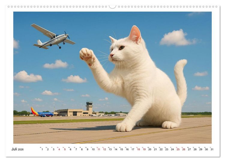 Produktbild: Katzen Weltherrschaft (hochwertiger Premium Wandkalender 2026 DIN A2 quer), Kunstdruck in Hochglanz