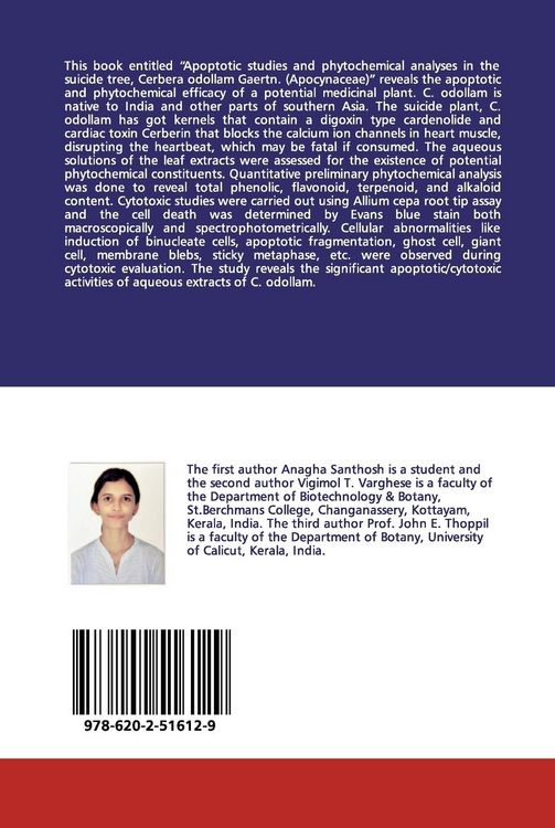 Produktbild: Apoptotic studies and phytochemical analyses in the suicide tree