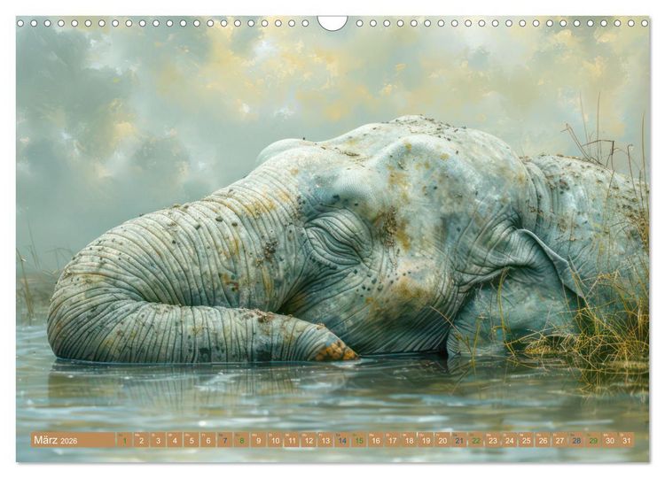Produktbild: Tierische Tr&auml;umer - Sanft ruhend (Wandkalender 2026 DIN A3 quer), CALVENDO Monatskalender