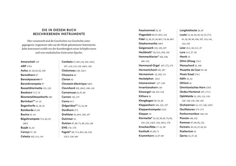 Produktbild: Das Buch der vergessenen Musikinstrumente