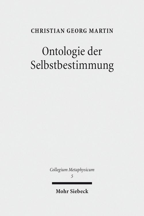 Produktbild: Ontologie der Selbstbestimmung