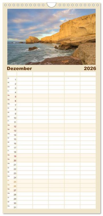 Produktbild: Familienplaner 2026 - Faszination Teneriffa mit 5 Spalten (Wandkalender, 21 x 45 cm) CALVENDO