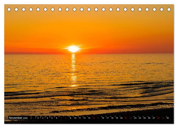 Produktbild: Inselliebe Langeoog (Tischkalender 2026 DIN A5 quer), CALVENDO Monatskalender