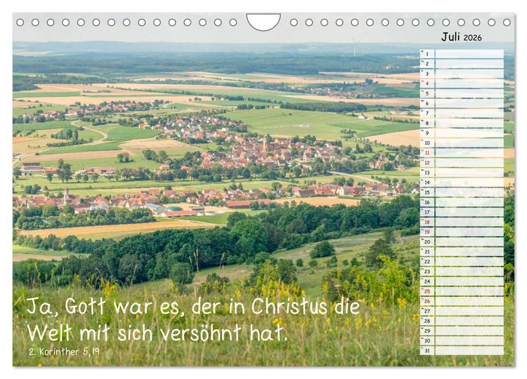 Produktbild: Heimat Hesselberg (Wandkalender 2026 DIN A4 quer), CALVENDO Monatskalender