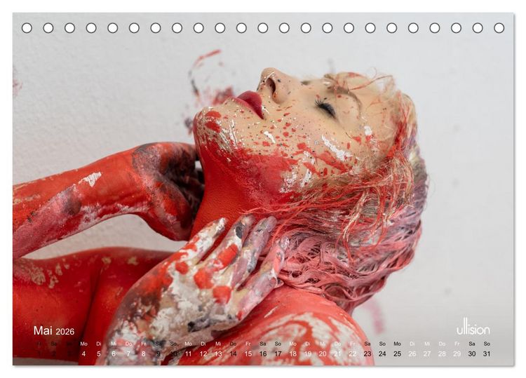 Produktbild: PIPPA CRASH &ndash; schwarz zu rot (Tischkalender 2026 DIN A5 quer), CALVENDO Monatskalender