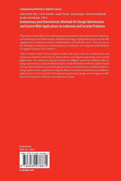 Produktbild: Evolutionary and Deterministic Methods for Design Optimization and Control With Applications to Industrial and Societal Problems