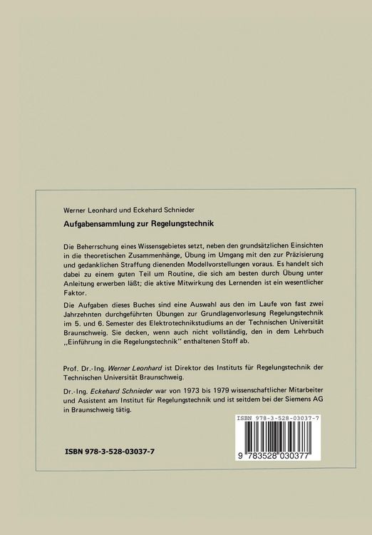 Produktbild: Aufgabensammlung zur Regelungstechnik