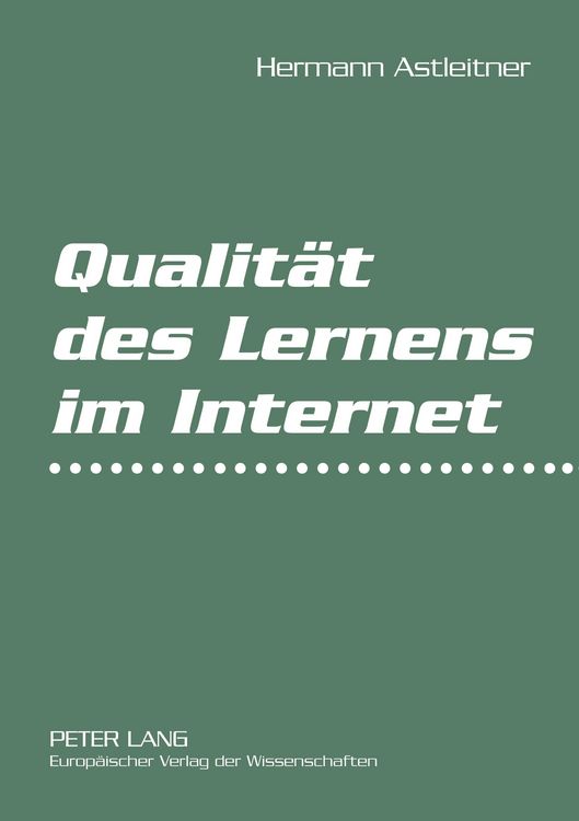 Produktbild: Qualit&auml;t des Lernens im Internet