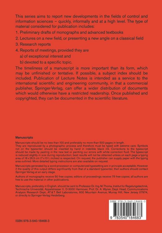 Produktbild: Distributed Parameter Systems