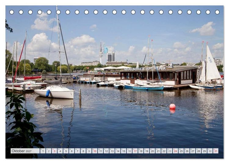 Produktbild: Hansestadt Hamburg (Tischkalender 2027 DIN A5 quer), CALVENDO Monatskalender