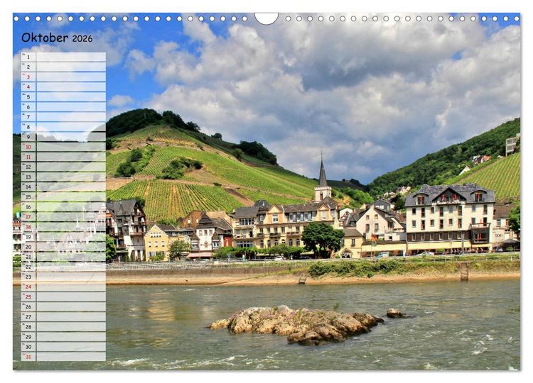 Produktbild: Von Lahnstein bis R&uuml;desheim - Am wundersch&ouml;nen Mittelrhein (Wandkalender 2026 DIN A3 quer), CALVENDO Monatskalender