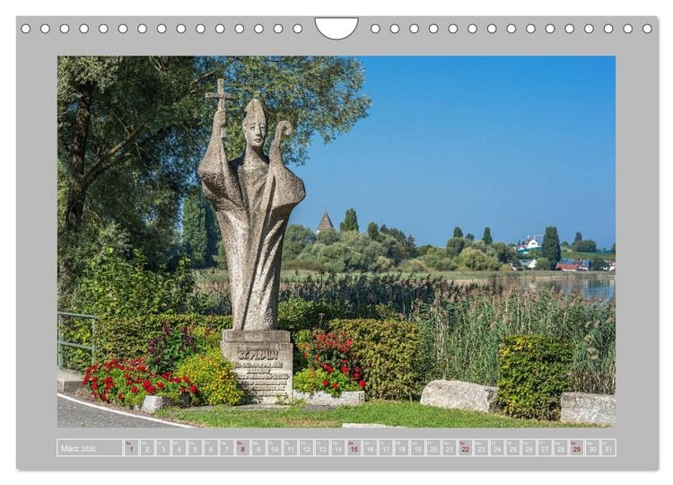 Produktbild: Insel Reichenau - Gr&ouml;&szlig;te Insel im Bodensee (Wandkalender 2026 DIN A4 quer), CALVENDO Monatskalender