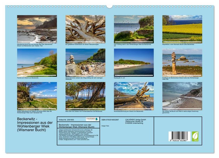 Produktbild: Beckerwitz - Impressionen aus der Wohlenberger Wiek (Wismarer Bucht) (hochwertiger Premium Wandkalender 2026 DIN A2 quer), Kunstdruck in Hochglanz