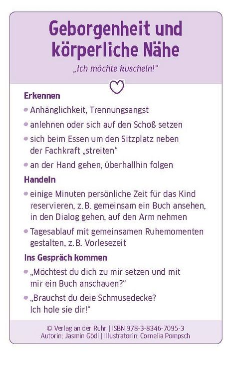 Produktbild: Was ich brauche &ndash; 30 Bed&uuml;rfnisse von Kita-Kindern verstehen und besprechen