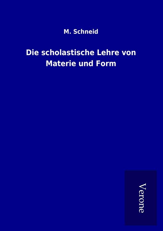 Produktbild: Die scholastische Lehre von Materie und Form
