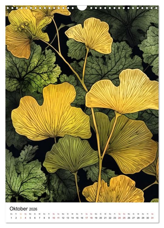 Produktbild: Ginkgo Biloba Sch&ouml;nheit (Wandkalender 2026 DIN A3 hoch), CALVENDO Monatskalender
