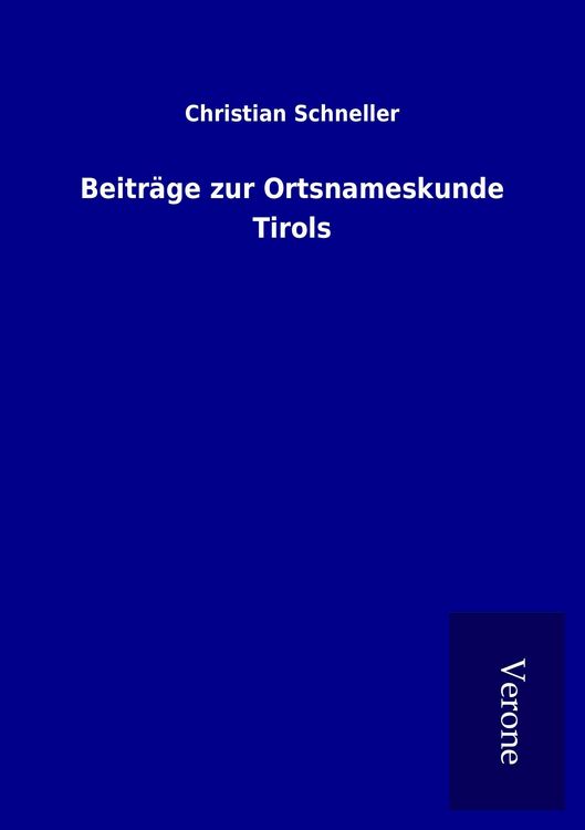 Produktbild: Beitr&auml;ge zur Ortsnameskunde Tirols