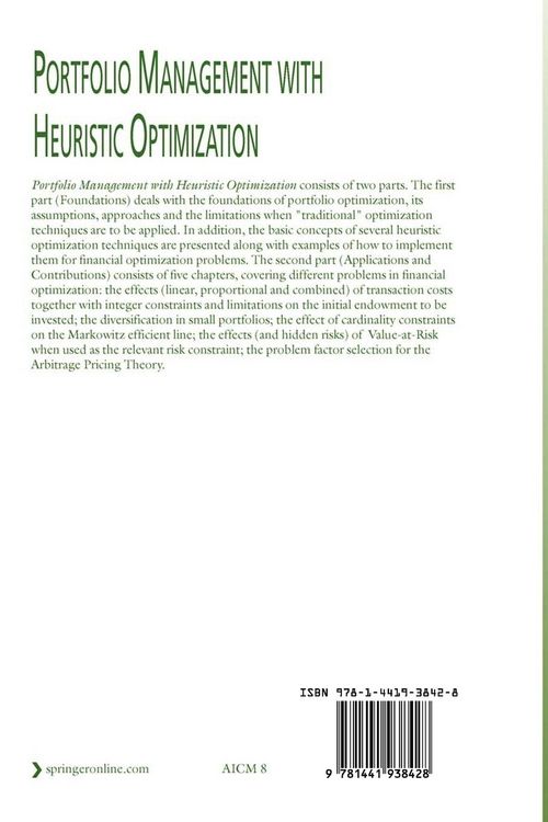 Produktbild: Portfolio Management with Heuristic Optimization