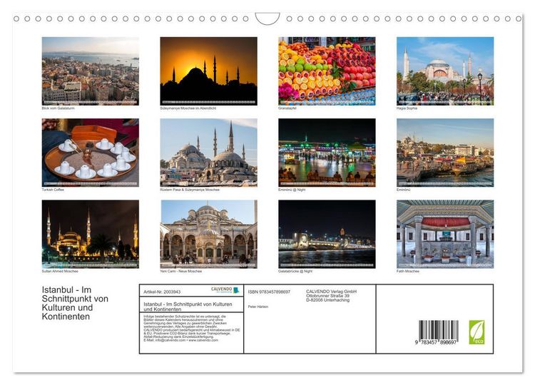 Produktbild: Istanbul - Im Schnittpunkt von Kulturen und Kontinenten (Wandkalender 2026 DIN A3 quer), CALVENDO Monatskalender