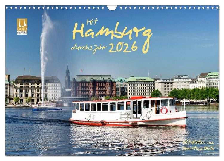 Produktbild: Mit Hamburg durchs Jahr 2026 (Wandkalender 2026 DIN A3 quer), CALVENDO Monatskalender