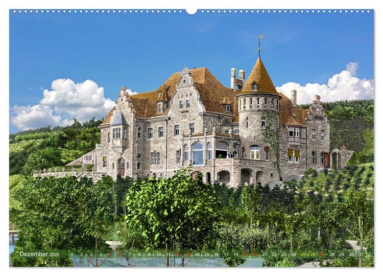 Produktbild: Historisches Aschersleben um 1900 &ndash; Kolorierte Schwarzwei&szlig;fotos (hochwertiger Premium Wandkalender 2026 DIN A2 quer), Kunstdruck in Hochglanz