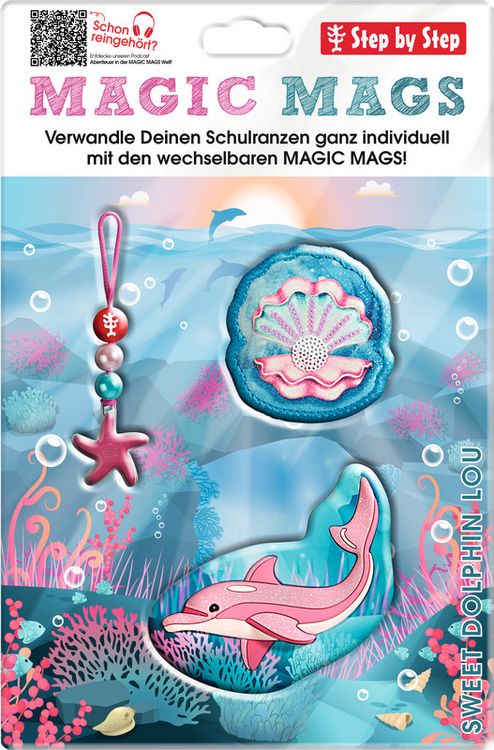 Produktbild: STEP BY STEP&reg; Schulrucksack Zubeh&ouml;rset Magic Mags, Sweet Dolphin Lou